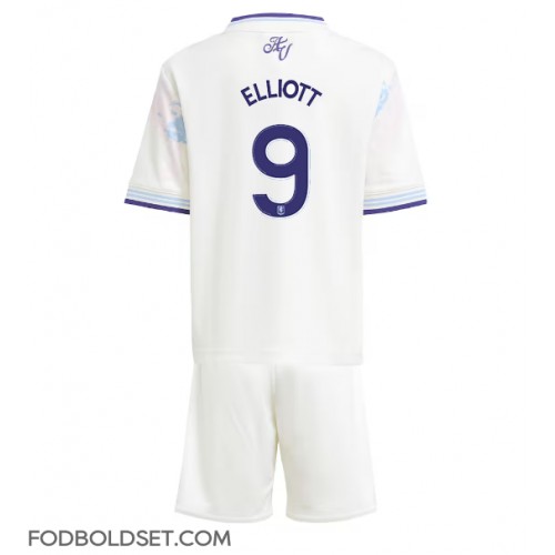 Aston Villa Harvey Elliott #9 Tredje trøje Børn 2025-26 Kortærmet (+ Korte bukser)